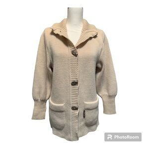 Saint James Vintage 100%‎ Wool Button Down Cardigan Ladies Size 8
